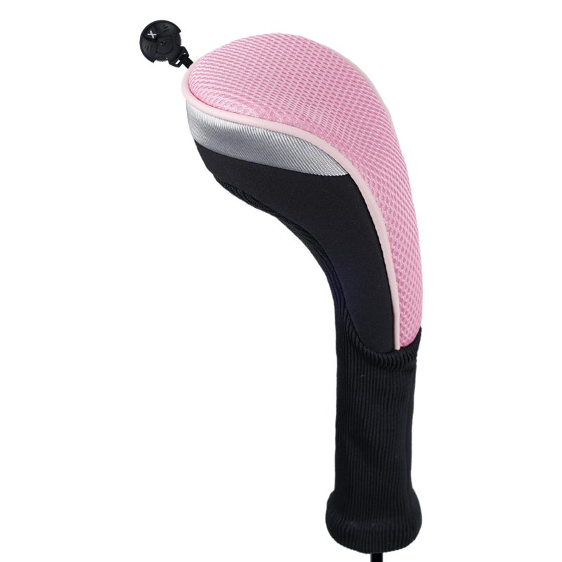 Andux 3pcs/Pack Long Neck Golf Hybrid Club Head Covers Dial No. Tag CTMT-02 Pink - Image 3